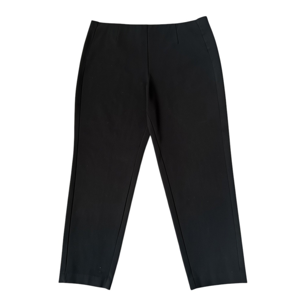 J. Jill Ponte Slim Leg Pants Women XL Black Stretch Knit Trousers Office Capsule